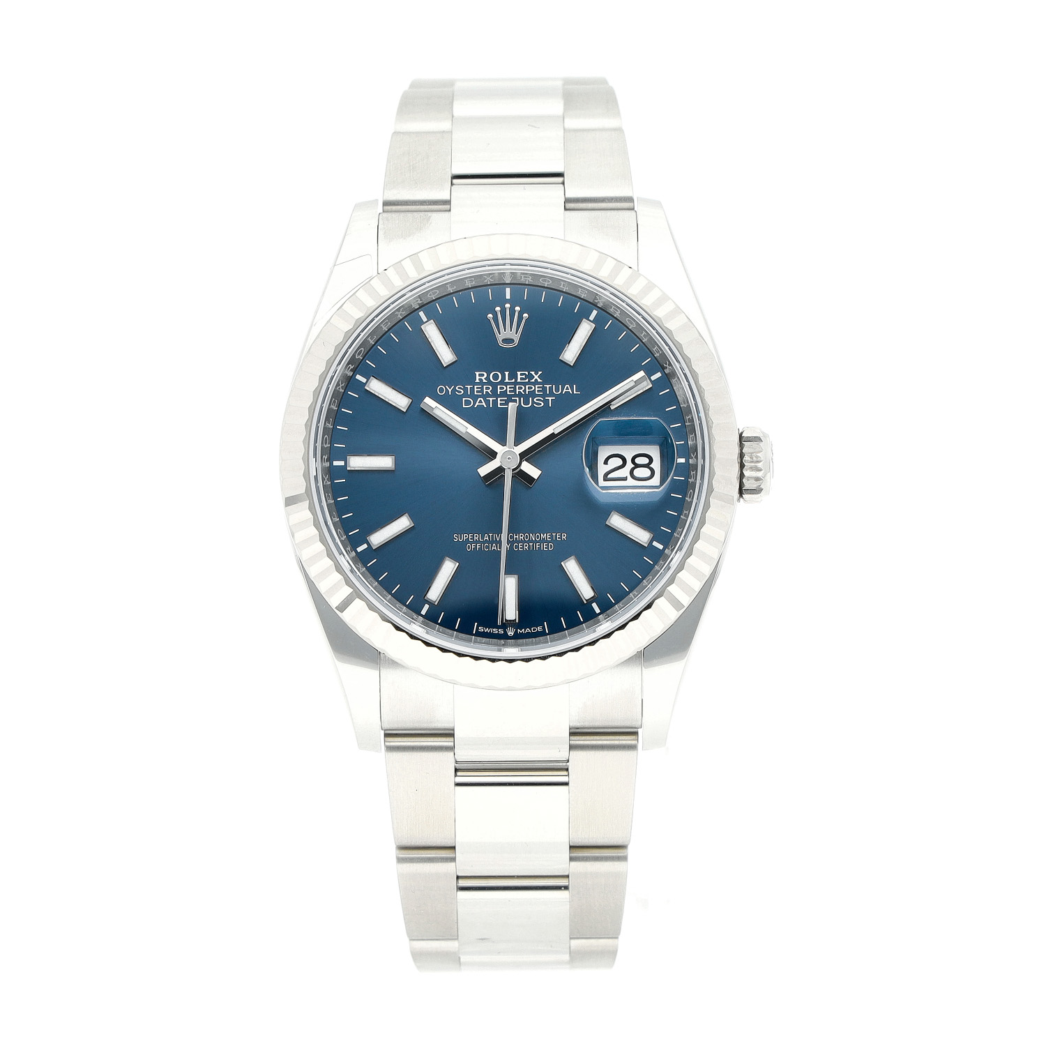 Rolex DateJust 36 126234 Blue Dial Full Set LC100 UNWORN Marks Uhren